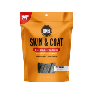BIXBI® Skin & Coat Jerky Treats for Dogs - Beef Lung Recipe