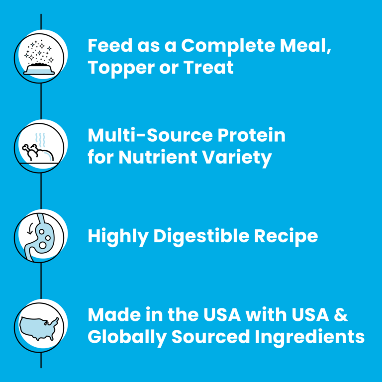High-quality freeze-dried cat food with chicken and salmon for optimal nutrition.