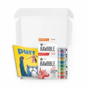High-quality BIXBI cat sample box with treats and food pouches.
